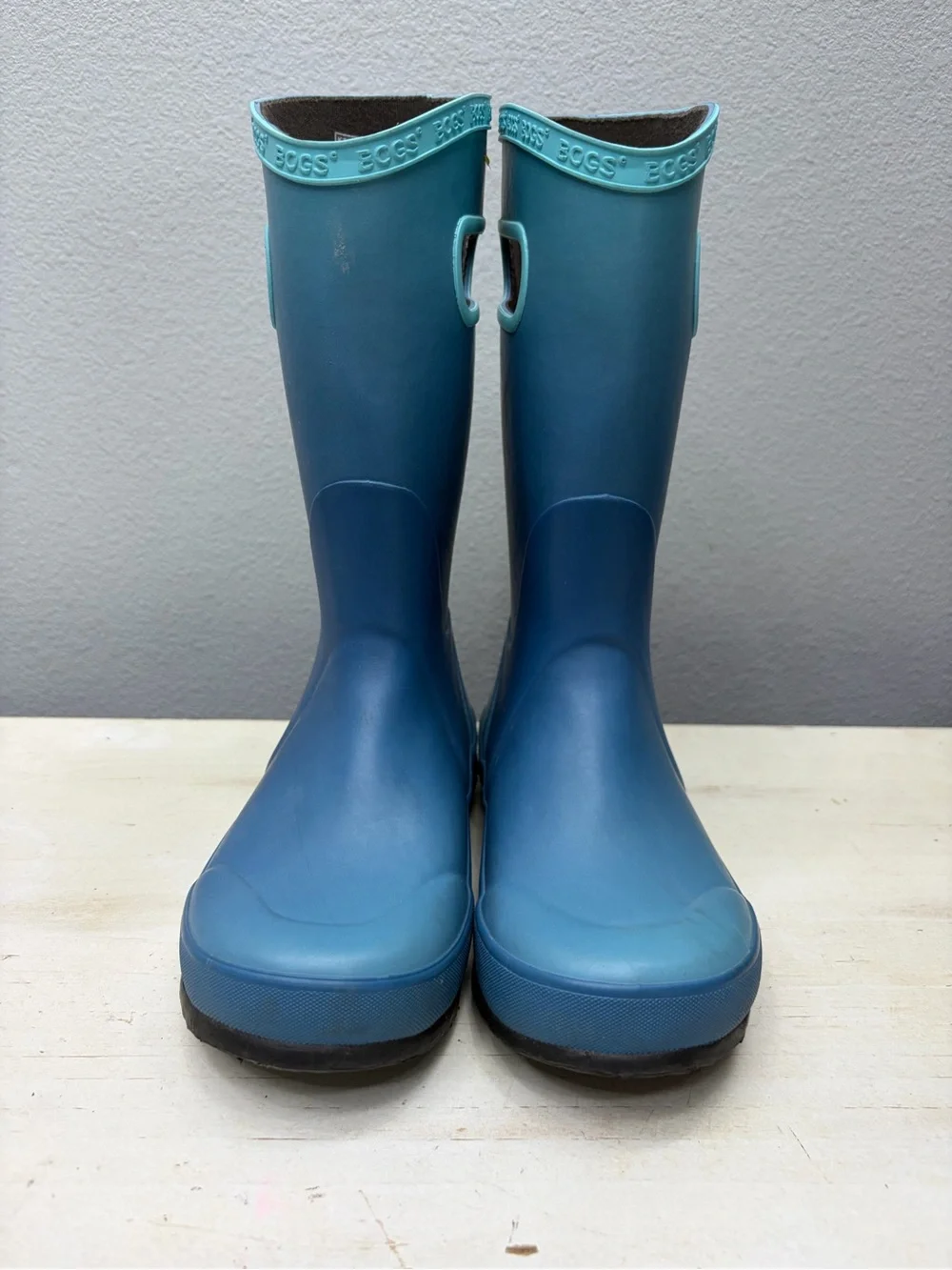 Bogs Blue Rubber Classic Pull Up Boots Size Youth 1 Boys
